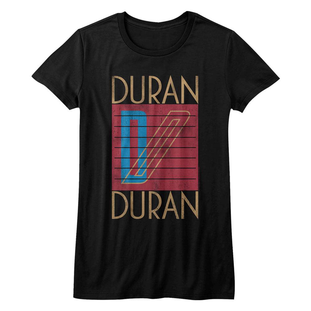 Duran Duran Women’s Black Logo T-Shirt – Junior Fit