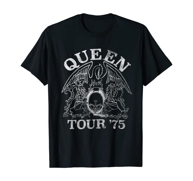 Queen 75th Anniversary Crest Logo T-Shirt for Fans