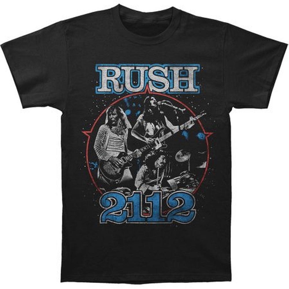 Rush 2112 Live Black Men’s T-Shirt – Music Merchandise