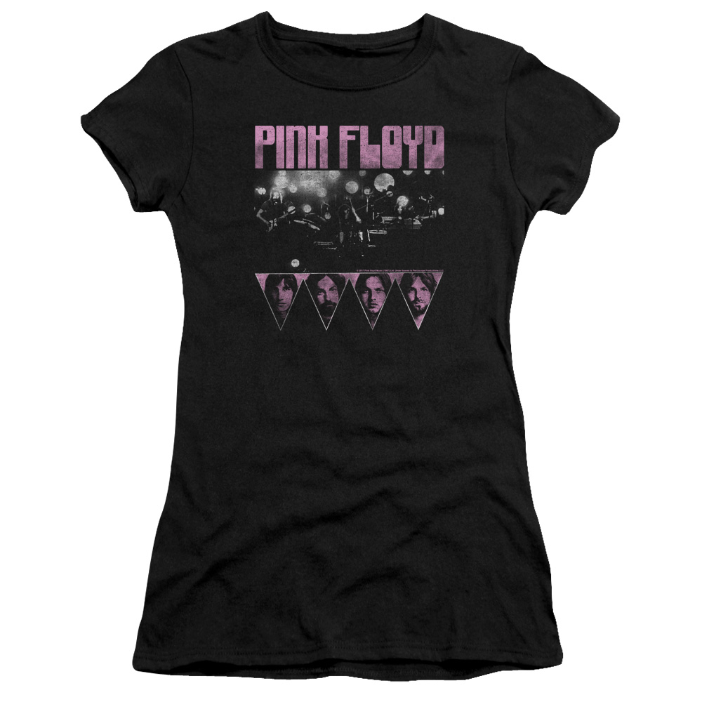 Pink Floyd Women’s Sheer Black T-Shirt – Pink Design