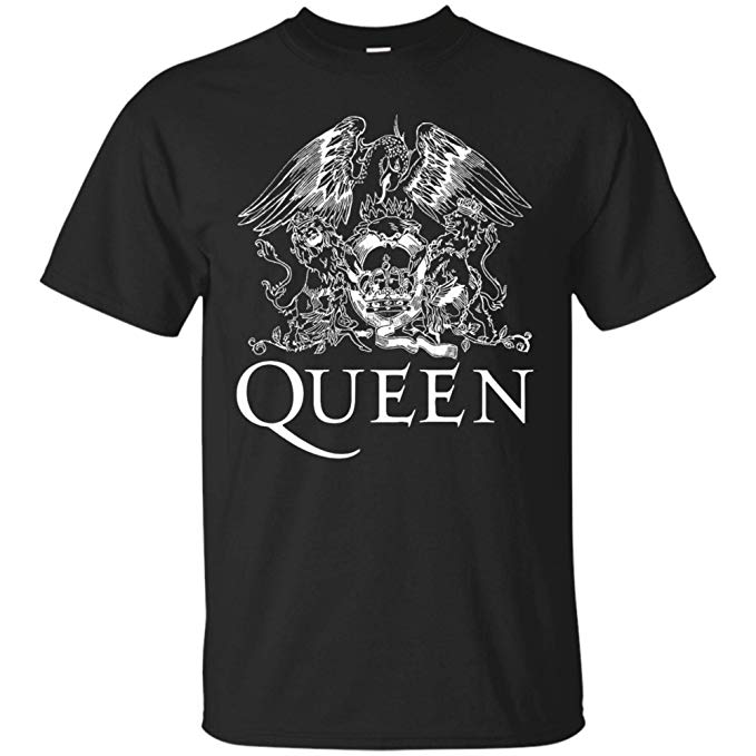 Queen Logo Black T-Shirt – Stylish White Print