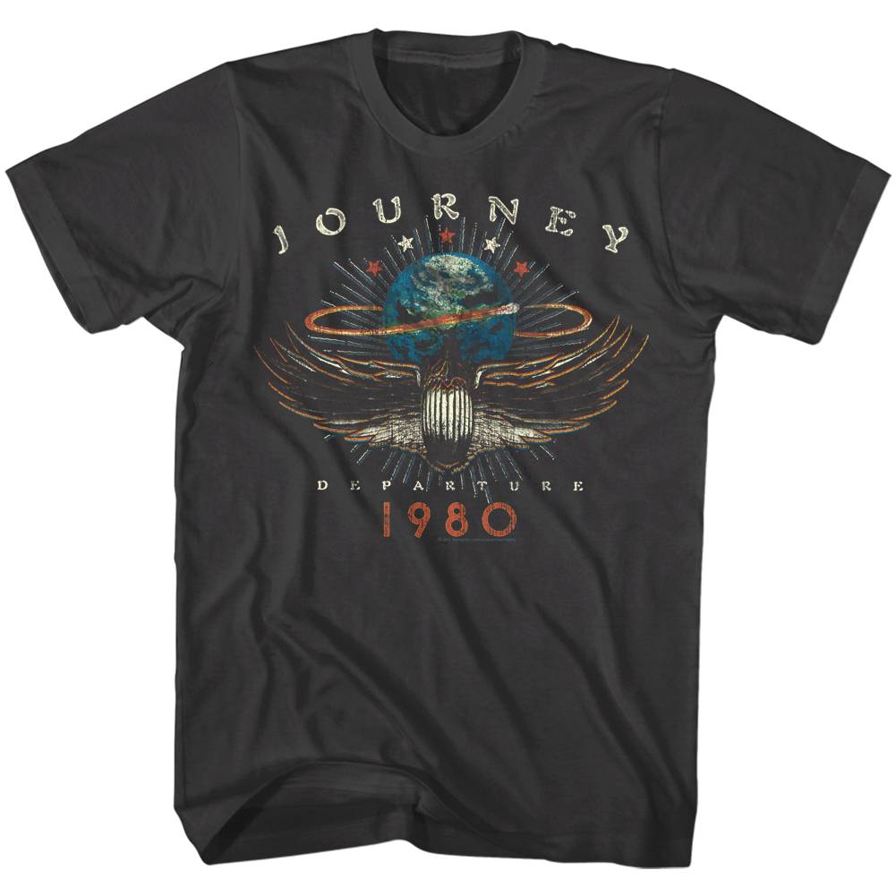 1980 Journey Smoke Graphic T-Shirt for Adults