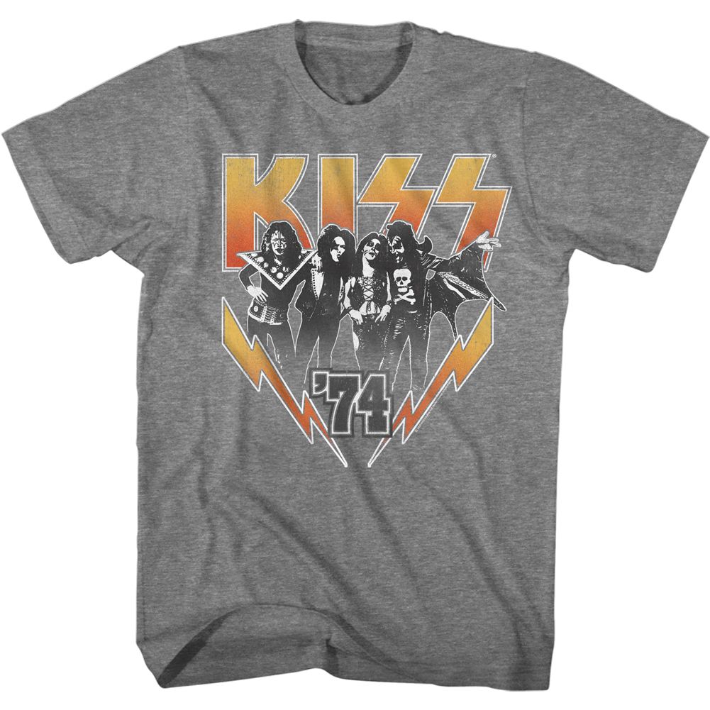 Unveiling the Kiss Kiss 74 Graphite Heather Adult T-Shirt: A Must-Have Wardrobe Essential