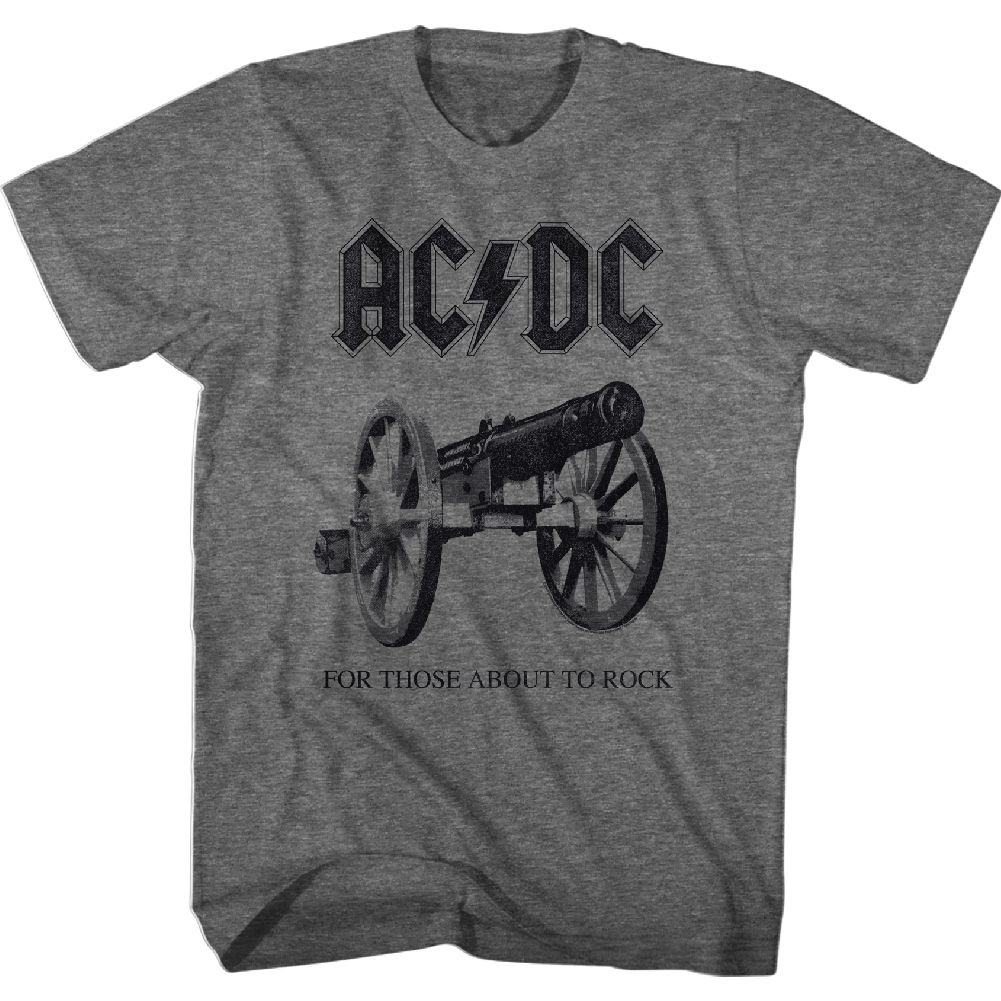 AC/DC “About To Rock” Adult T-Shirt in Graphite Heather