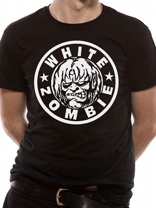 Classic White Zombie Logo T-Shirt for Fans
