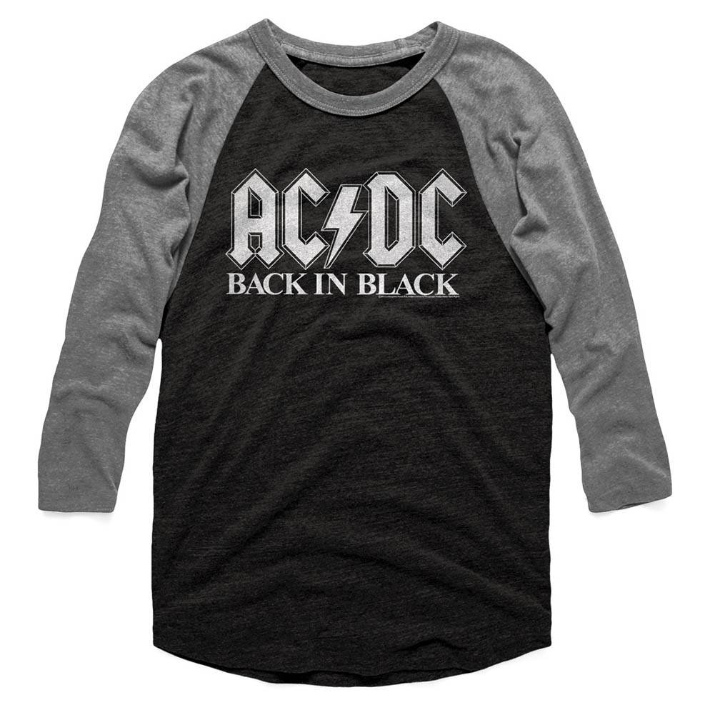 AC/DC Back In Black Vintage Raglan Baseball T-Shirt