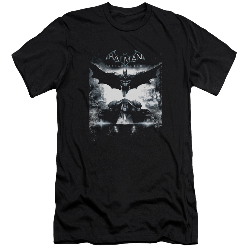 Batman Arkham Knight Premium Black Slim Fit T-Shirt for Adults