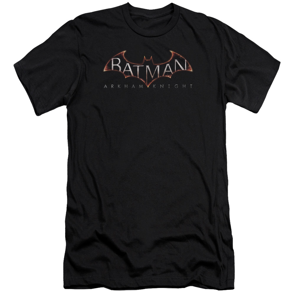 Batman Arkham Knight Logo Slim Fit Black T-Shirt for Adults