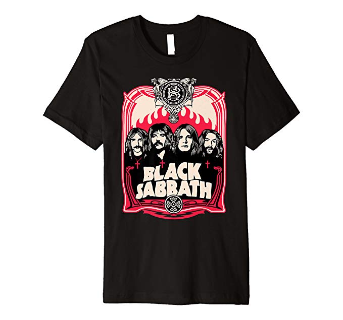 Black Sabbath Band Crest Graphic T-Shirt for Fans