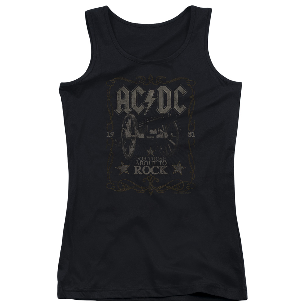 AC/DC Rock Logo Black Junior Women’s Tank Top