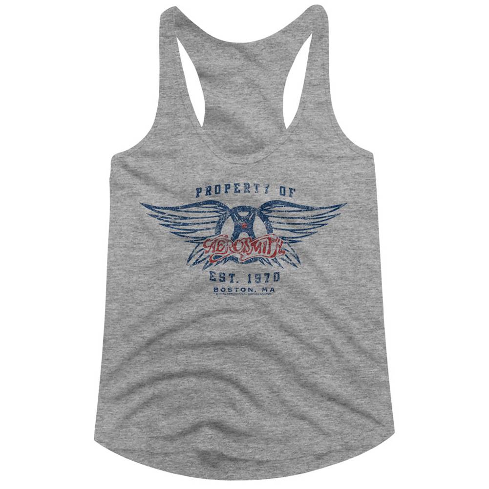 Aerosmith 1970 Gray Heather Women’s Racerback Tank Top