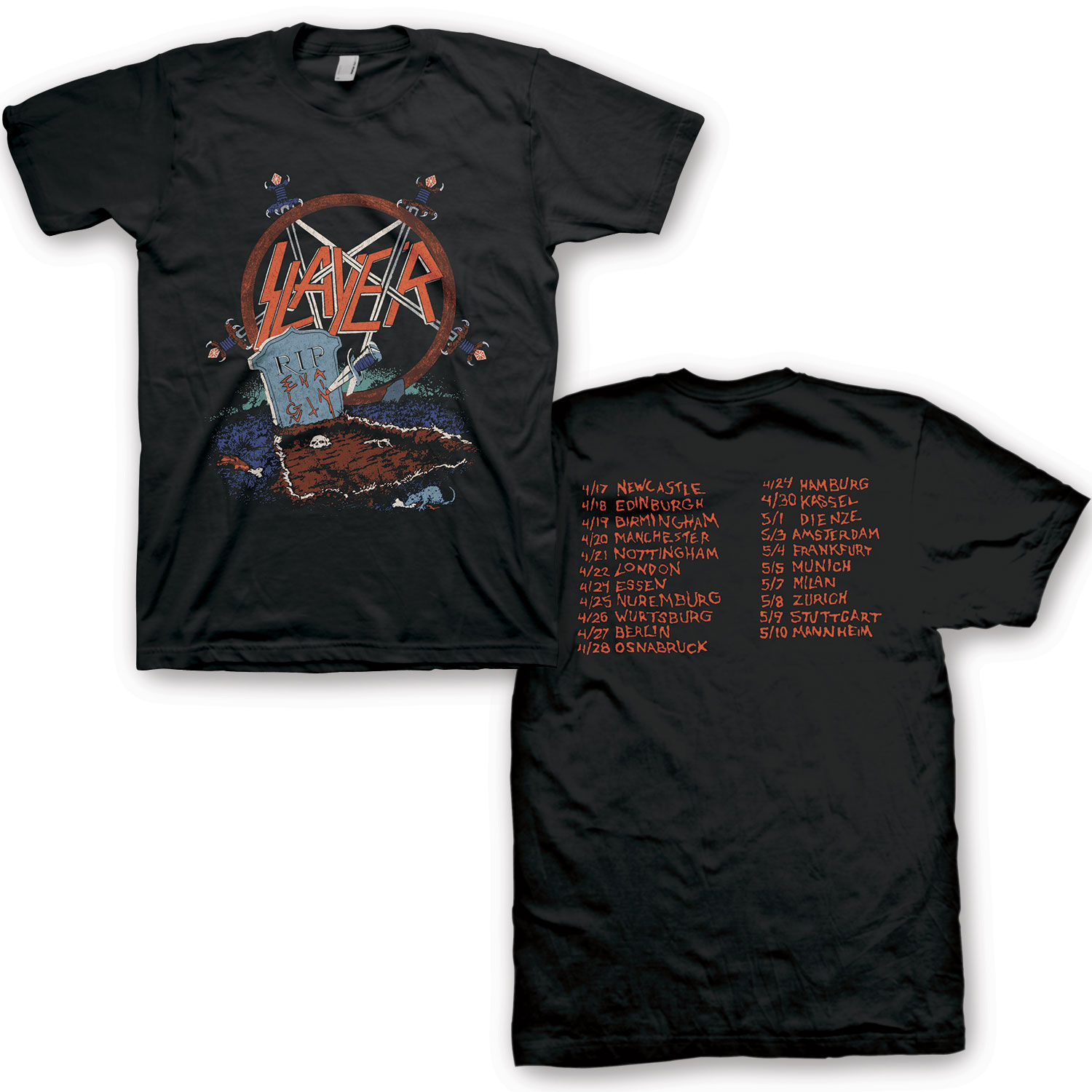 Slayer Open Grave Tour T-Shirt | eBay