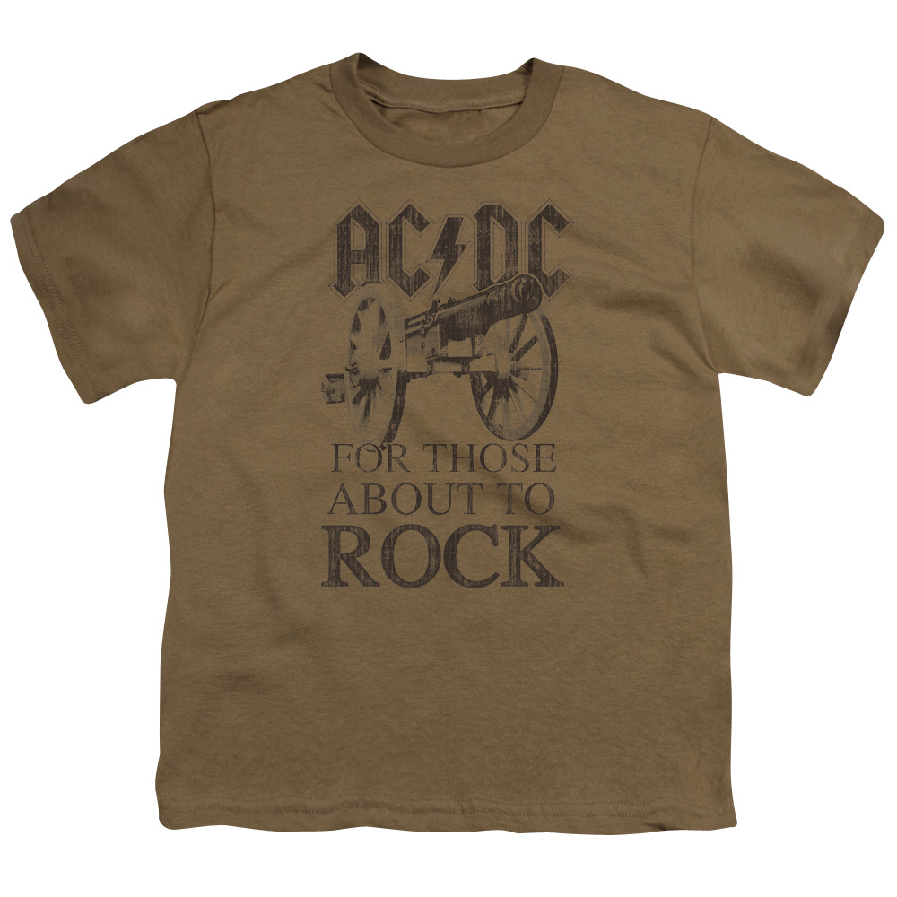 AC/DC “For Those About To Rock” Youth T-Shirt – Safari Green